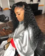 Melodie 28 30 32 pulgadas onda profunda mechones con cierre brasileño de la Virgen del pelo humano Frontal rizado mechones y 4X4 cierre