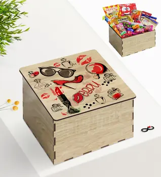 

Tailor-made In Wooden Box Makeup Design Nostalgic Lezzetler Gift Seti-5