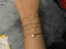 Pulsera de cadena multicapa con hojas mezcladas para mujer, 31 estilos, bohemio, mapa de letras, cristal geométrico, pentagrama infinito