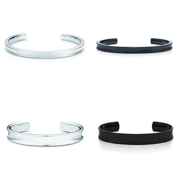 

New S925 Sterling Silver With Sleek Curves And Contoured Cuffs Charm Bracelet High Quality Women Luxury Gifts Free Shipping