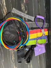 Juego de 22 bandas de resistencia para hacer ejercicio, bandas elásticas para hacer ejercicio, cuerda de tracción de entrenamiento, gimnasio, equipamiento portátil de Fitness