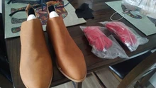 STAN tiburón 2019 las nuevas mujeres Retro zapatos de tacón alto Botas de Mujer resbalón en tacones medios Casual Botas Mujer Botines femenina tamaño 35-43