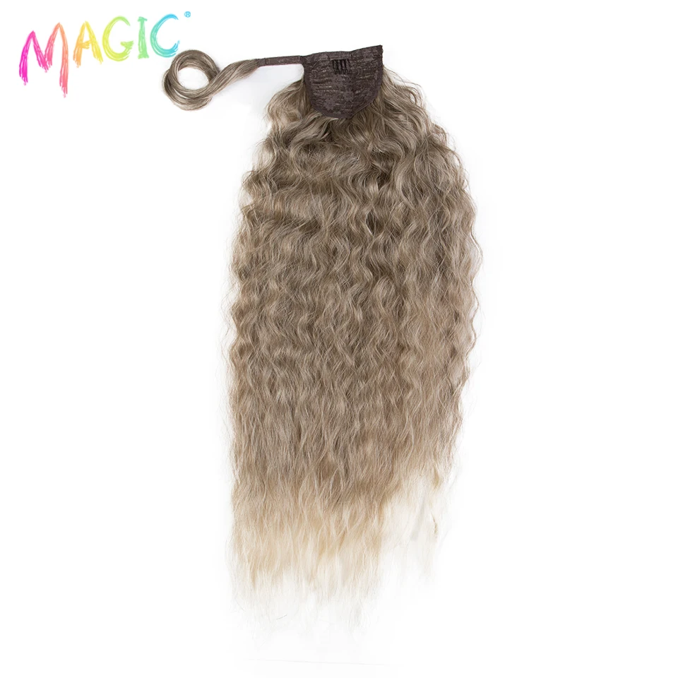 Magic Synthetic Long Curly Wrap Around Clip In Ponytail Hair Extension Heat Resistant Fake Hair Natural Hairpiece Headwear