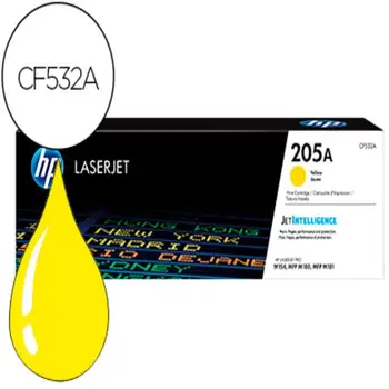 

Hp Toner 205a laserjet m154a / 154nw / mfp m180n / 181fw yellow 900 pages 154060-CF532A