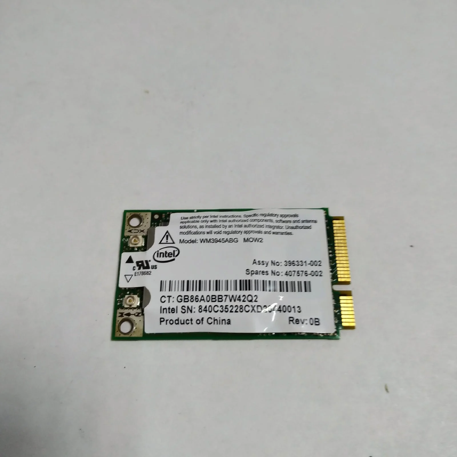WiFi module (wm3945abg) for HP Pavilion dv2000 with parsing b/Y | Компьютеры и офис