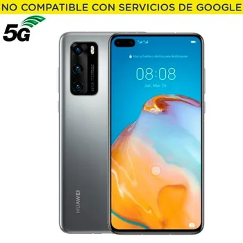 

Huawei p40 silver mobile phone-6.1 '/15.4cm-camera (50 + 16 + 8mp)/32mp - kirin 990 - 128gb - 8gb ram - android 10 aosp-