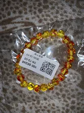 1 unids/set de abalorios de cera de abeja amarilla, cuentas de amberos, pulsera elástica con cuentas, regalo de joyería Unisex
