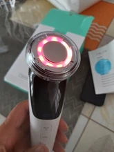 Masajeador Facial EMS con luz LED, terapia de vibración Sónica, eliminación de arrugas, estiramiento de la piel, tratamiento frío caliente, dispositivo de belleza para el cuidado de la piel