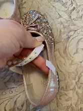 Zapatos de verano para niñas, zapatillas femeninas planas con cuentas de Mary Janes, de princesa brillante, zapatos de baile para bebés, sandalias para niños, zapatos de boda dorados