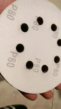 Discos de lijado de forma redonda, hoja de lija, papel de lija, 8 agujeros, 60-125, 5 pulgadas, 1200mm, 10 Uds.