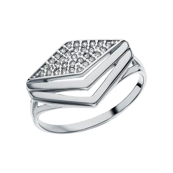 

Silver ring with cubic zirconia sunlight sample 925