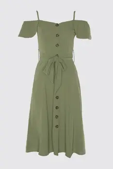 

Trendyol Belted Button Detail Dress TWOSS20EL2687