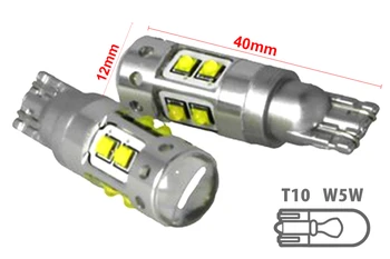 

Led lamp T15 W16W T10 W5W 12V 50W 10 Smd Cree with lens No Polarita white Super bright