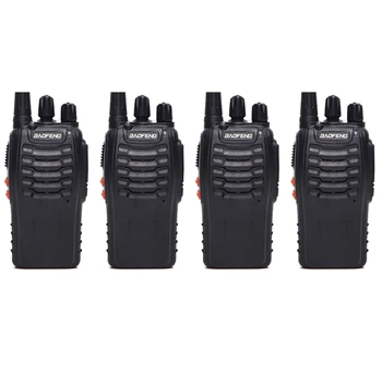 

Set of 4-temples baofeng bf-888s walkie talkie range 400-470 MHz 16ch Vox