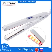 RUCHA инфракрасный утюжок для ухода за волосами ультразвуковой выпрямитель для волос для вьющихся сухих волос Кератиновое восстановление теплых утюгов