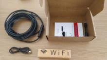 Cámara endoscópica F150 Wifi HD1200P, luces LED de 8MM, boroscopio de inspección para coche inalámbrico, cámara impermeable para Android, IPhone y PC
