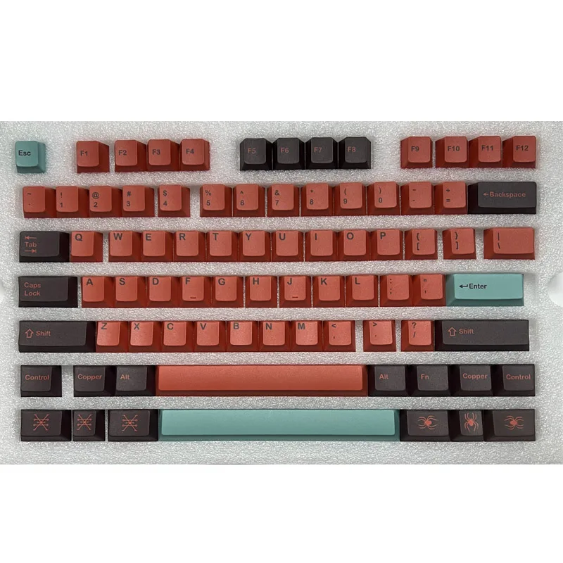 Chaves Gmk Cobre Keycaps Cereja Perfil Pbt Tintura Sublimação Teclado Mecânico para mx Switch 61 64 68 84 87 104 142 - Imagem 3