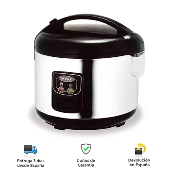 

Inox steamed rice cooker, 1,8L, capacity 10 cups, multifunction, automatic cooking, tray, non-stick accessories