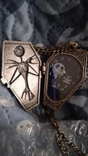 Reloj de bolsillo de plata/Negro/bronce para Navidad, película de Jack skeleton, Tim