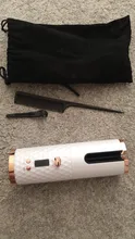 Rizador de pelo automático inalámbrico, rizador de pelo recargable por USB, rizador de pelo de cerámica con pantalla LCD