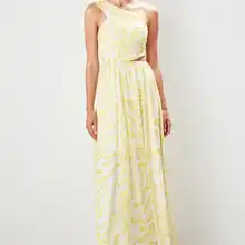 Trendyol вечернее платье в рубчик TPRSS19BB0418