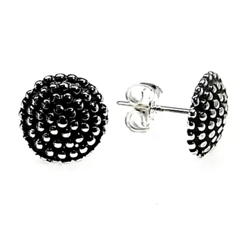 

Sterling silver earrings 925m ball rusty 10mm. [AB3554]