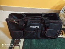 WORKPRO-Bolsa de herramientas de alta resistencia para hombe, organizador de utensilios de 14/15/16 pulgadas de gran capacidad, multibolsa, bandolera