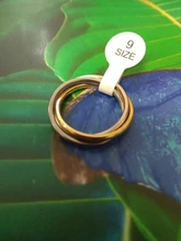 Ramos-Conjunto de anillos clásicos de 3 rondas para mujer, joyería de acero inoxidable para boda y compromiso