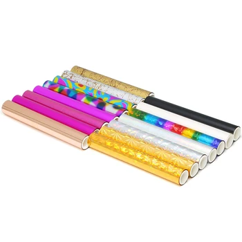 

5mx15cm Glimmer Foil Hot Stamping Foil Paper Holographic Heat Activated Foil 1 Roll Foil Transfer Sheets