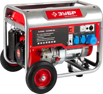 

Gasoline generator with wheels and handle 6200 W Zubr