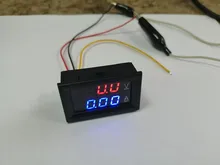 0,56 pulgadas Mini Digital voltímetro amperímetro DC 100V 10A Panel Amp voltios medidor de corriente de voltaje probador Azul Rojo de doble LED pantalla