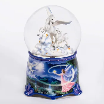 

Glass ball with snow Pegasus, musical Snow Ball, snow globe