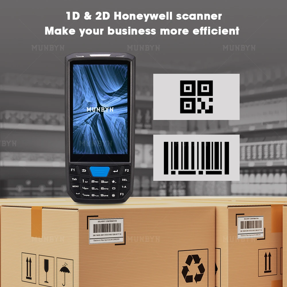 MUNBYN PDA Android 9.0 Handheld Computer POS Terminal Touch Screen 2D  Barcode Scanner 4G WiFi Barcode Reader Data Collector|mini barcode  scanner|barcode scannermini barcode - AliExpress