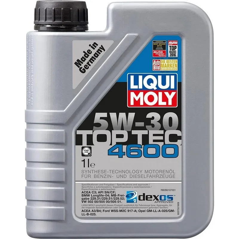 Моторное масло LIQUI MOLY Top Tec 4600 синтетическое 5W-30 1 л 8032 | Автомобили и мотоциклы