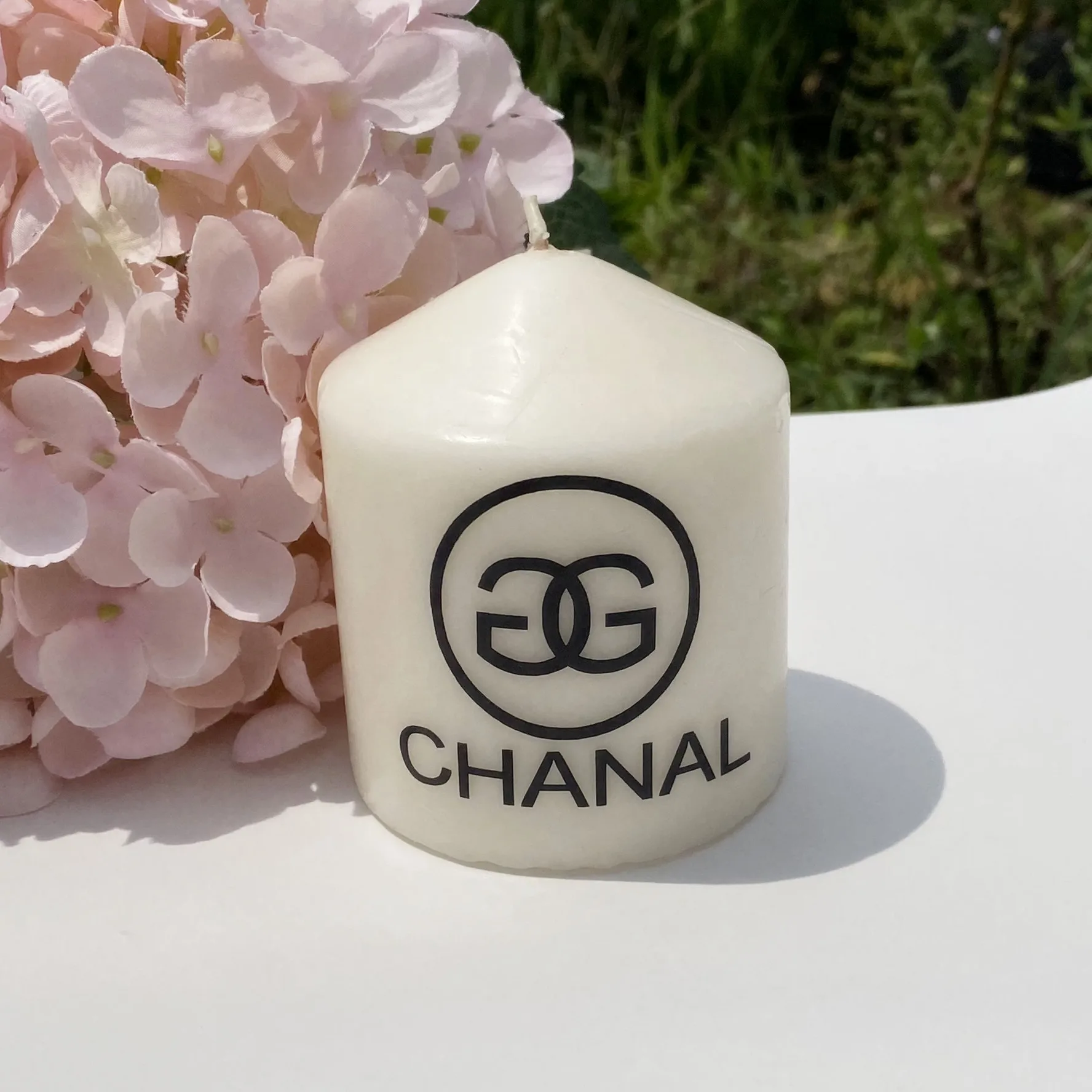 Custom luxury Logo Candle Stickers Luxe Brand Stickers Wedding gifts decoration (Candle will not included)