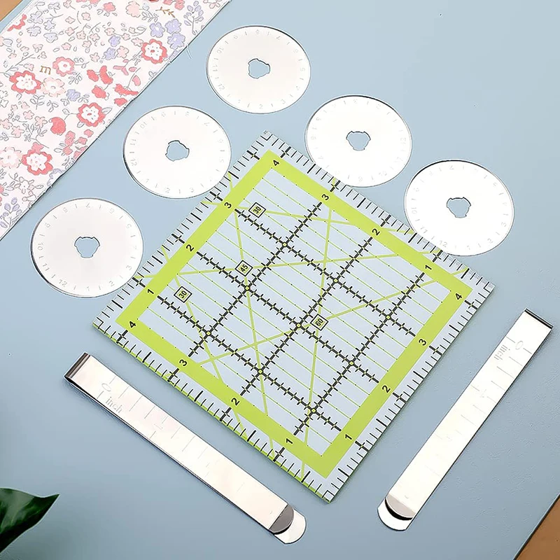KAOBUY 4.5in x 4.5in Acrylic Quilting Ruler Square Ruler for Double Colored  Grid Lines Fabric Ruler for Quilting Sewing Craft - AliExpress