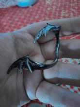 Pendiente gótico Punk negro de cuervos para mujer y hombre, arete con personalidad Vintage