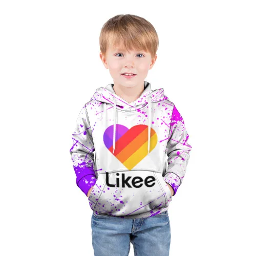 Baby sweatshirt 3D Like 2, Comfortable sweatshirt Лайк, bright colors, for children, like for boys and girls, with a hood