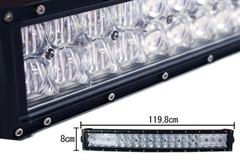 

Led bar 288W 1198mm 9V-60V double row 96 X3W Lens Combo IP67 for off road jeep SUV RV
