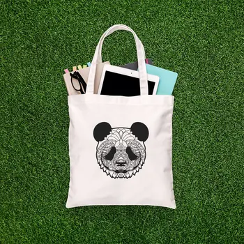 

Angemiel Bag Lineal Panda Picture Shopping Beach Tote Bag