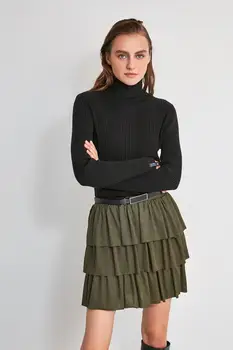 

Trendyol Frilly Mini Knitted Skirt TWOAW21ET0361