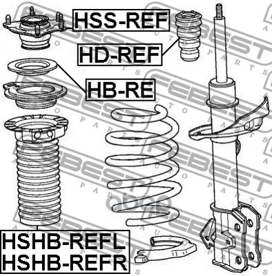 Отбойник Амортизатора | Перед Прав/Лев Honda Cr-V Rm1/Rm4 Jpp 2011-2016 Febest арт. HDREF