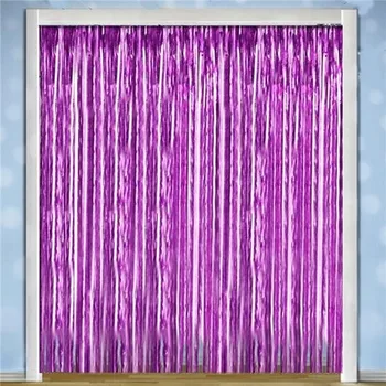 

Metallic purple curtain for birthday party decoration, communes, anniversaries, children