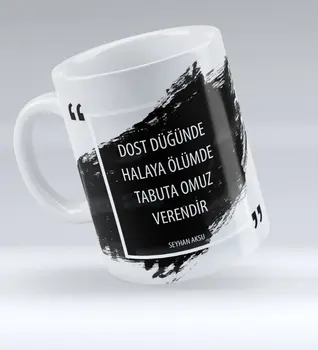 

Personalized Friendly At The Wedding Halaya Ölümde Coffin Shoulder Sho W White mug cup