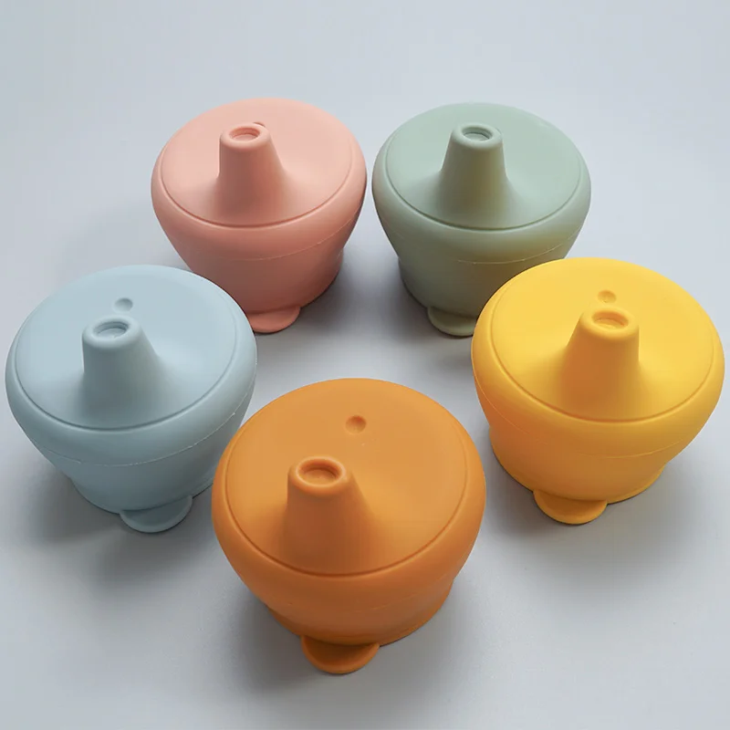 Portable Drinkware Cup Cover Fashion Baby Drinkware Sippy Cups Spill-proof Cap Nozzle Soft Water Bottle Mouth cover 5