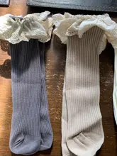 4 par/lote nuevo calcetines de niñas bebé largo Calcetines niños de la longitud de la rodilla de algodón suave bebé NIÑOS Calcetines de 1-6 años hasta la rodilla Calcetines