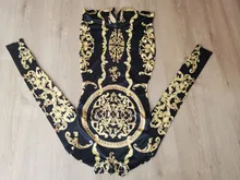 Mono Sexy con cuello de tortuga para mujer, traje delgado de manga larga, pantalones cortos de motorista de una pieza, estampado Vintage, 2020