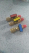 3 unids/set latón R410A refrigerante directamente válvulas de bola de carga de CA mangueras de latón 1/4 hombre a 1/4 / 5/16 mujer SAE válvula