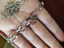 Cadena de eslabones retro para mujer, collar de exageración, gargantilla de oro fashi