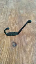 Coat Hooks Wall-Mounted 20-Screws Retro Black/gold Hardware for Hat Dual-Prong Hanger